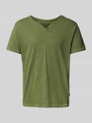 T-shirt met serafinohals