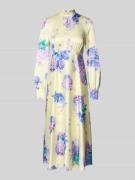 Midi-jurk met opstaande kraag