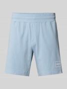 Regular fit sweatshorts met labelprint, model 'Laze'