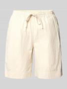 Relaxed fit korte broek met elastische band, model 'Cissie'