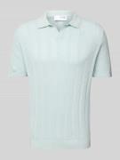 Poloshirt in gebreide look, model 'WELLS'