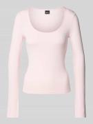 Shirt met lange mouwen en ronde hals, model 'Soft touch'
