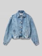 Jeansjack met platte kraag