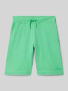 Regular fit sweatshorts met labelprint
