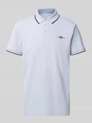 Regular fit poloshirt met contraststrepen