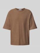 T-shirt met structuurmotief