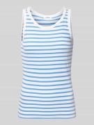 Slim fit tanktop van viscosemix met ribstructuur