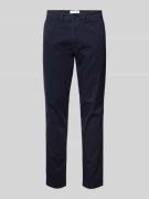 Slim fit chino in effen design, model 'NEW Miles'