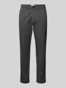 Slim fit chino in effen design, model 'NEW Miles'