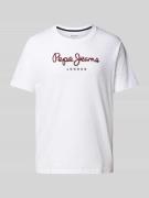 T-shirt met labelprint
