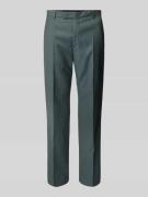 Slim fit pantalon van scheerwol met persplooien, model 'Blayr'