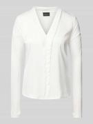 Regular fit blouseshirt in satijn met rand