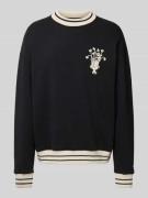 Gebreide pullover met motiefstitching, model 'VASO'
