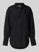 Regular fit overhemdblouse van linnen met doorknoopsluiting