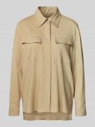 Regular fit blouse met blinde knoopsluiting