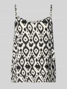 Regular fit top met bandjes en all-over motief, model 'NOVA LIFE'