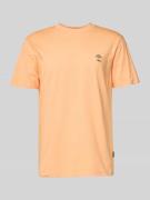 T-shirt met geribde ronde hals, model 'JENS'