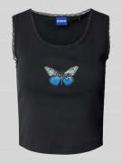 Tanktop met kant, model 'Delarina'