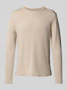 Gebreide pullover met ribboorden