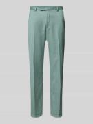 Slim fit pantalon met linnen