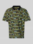 Poloshirt met korte knoopsluiting en labeldetail