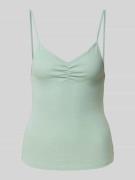 Slim fit top met bandjes van puur katoen, model 'CARLOTTA'