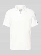 Slim fit poloshirt met V-hals, model 'JEREMY - TERRY'