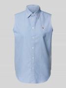 Regular fit overhemdblouse in mouwloos design