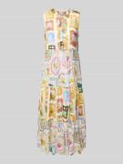 Midi-jurk met tuniekkraag