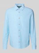 Regular fit vrijetijdsoverhemd van een mix van linnen en katoen