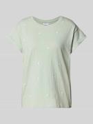 T-shirt met motiefstitchings