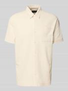 Regular fit poloshirt met fijne wafelstructuur