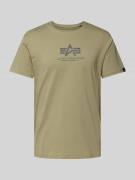 T-shirt met labelprint