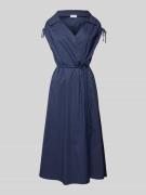 Midi-jurk met strikceintuur, model 'RIVERA'