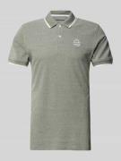 Regular fit poloshirt met ribboorden, model 'NATE'