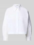 Regular fit overhemdblouse met blinde knoopsluiting, model 'BRITTNEY'