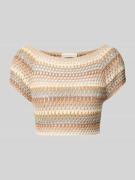 Korte top in gebreide look