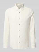 Regular fit vrijetijdsoverhemd van een mix van linnen en katoen