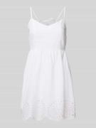Mini-jurk met cut-out en broderie anglaise