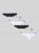 String met elastische band met label in een set van 6 stuks