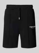 Sweatshorts met labeldetail, model 'KANE'