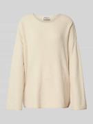 Oversized gebreide pullover met structuurmotief
