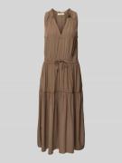 Maxi-jurk met tuniekkraag, model 'Sabri'