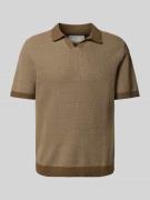 Regular fit poloshirt met V-hals, model 'CEASTON'