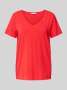 Regular fit T-shirt van mix van katoen en elastaan