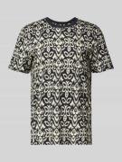 T-shirt in all-over look met ronde hals