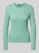 Gebreide pullover met kabelpatroon, model 'JULIANNA'