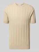 T-shirt met structuurmotief