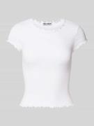 T-shirt met geschulpte zoom