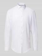 Slim fit zakelijk overhemd met knoopsluiting